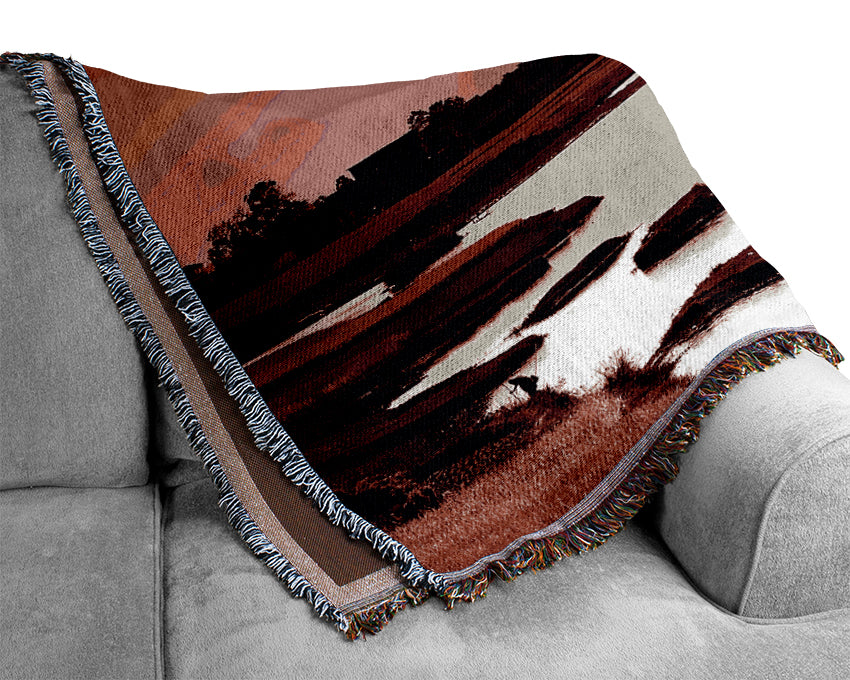 Red Mountain Paradise Woven Blanket