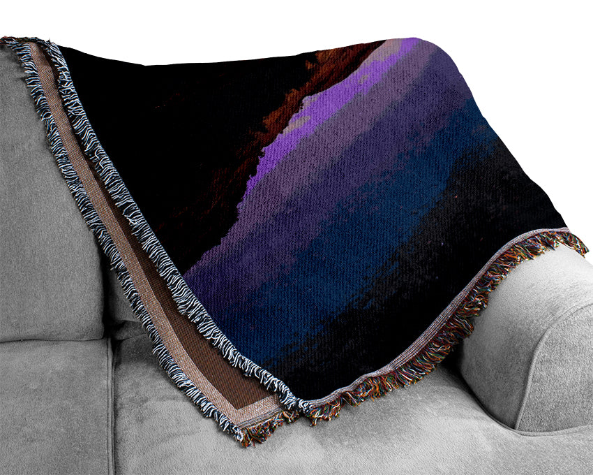 Lake Mountain Reflections Woven Blanket