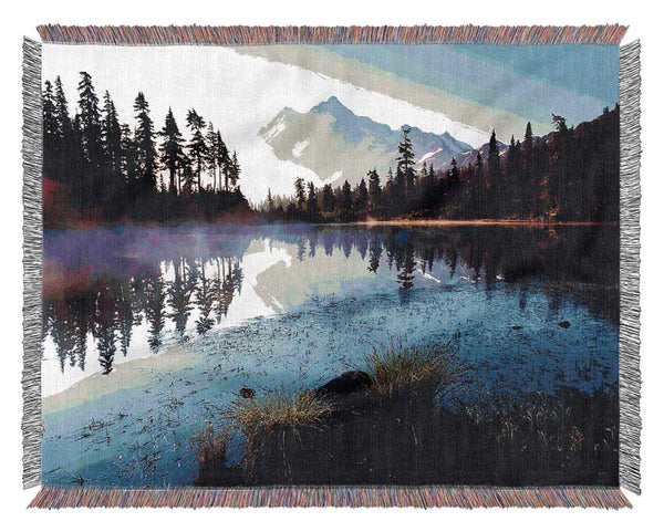 Canadian Lake Mist Woven Blanket