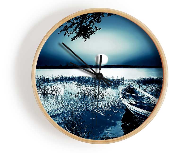 Moonlit River Clock - Wallart-Direct UK