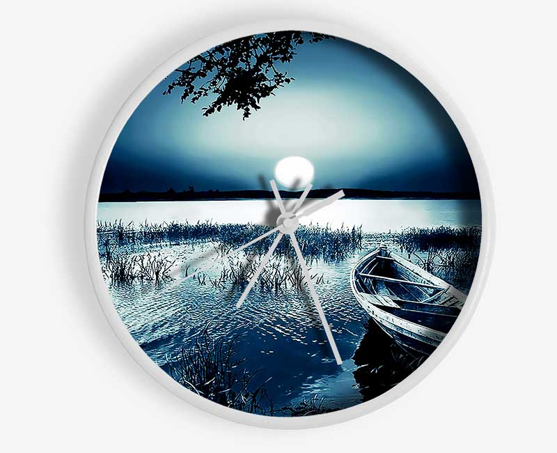 Moonlit River Clock - Wallart-Direct UK