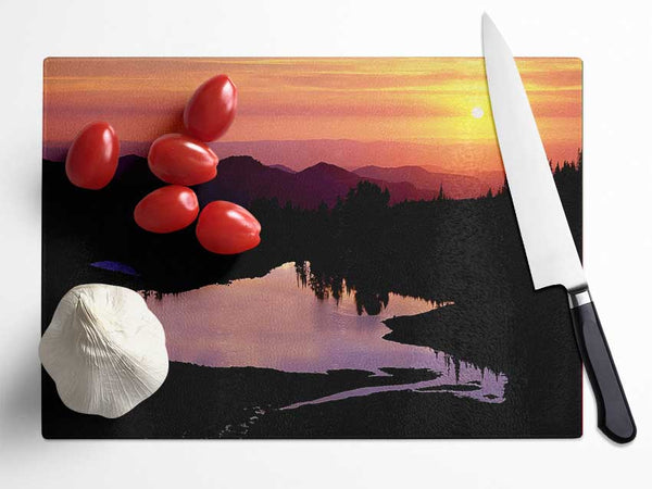 The River Sleeps Glass Chopping Board