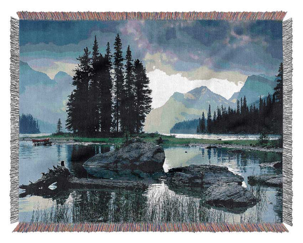 New Zealand Lake View Woven Blanket