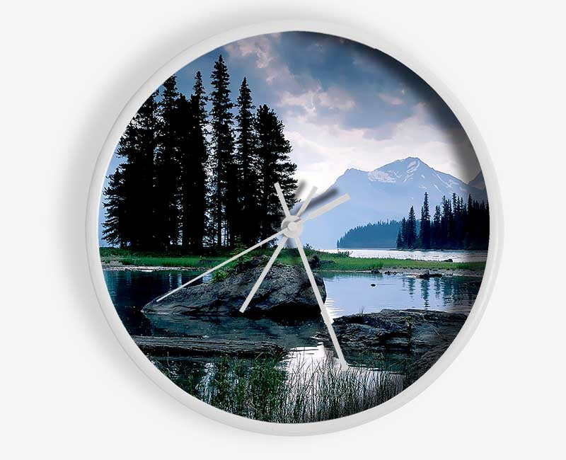 New Zealand Lake View Clock - Wallart-Direct UK