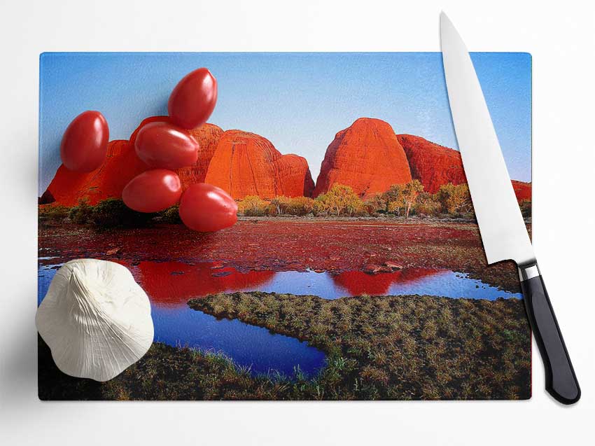 Ayres Rock River View (Uluru) Glass Chopping Board