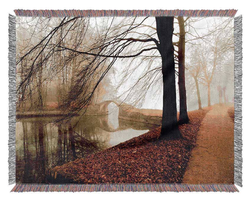 Morning Mist River Walk Woven Blanket