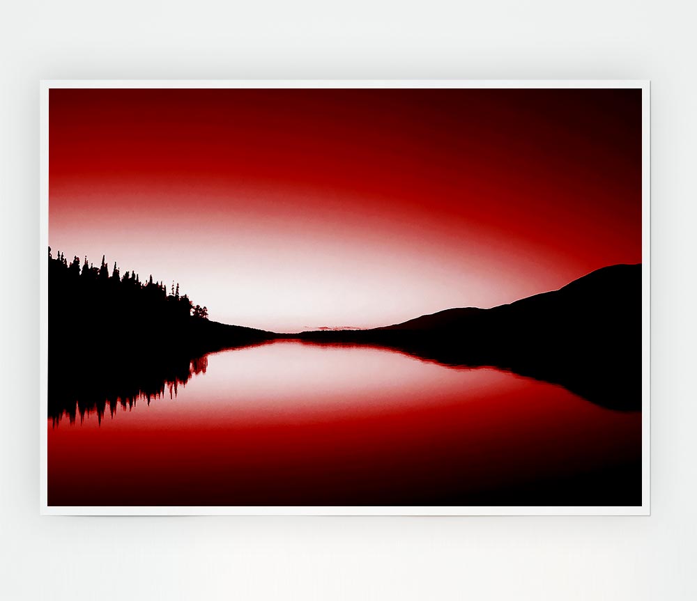 The Red Loch Print Poster Wall Art