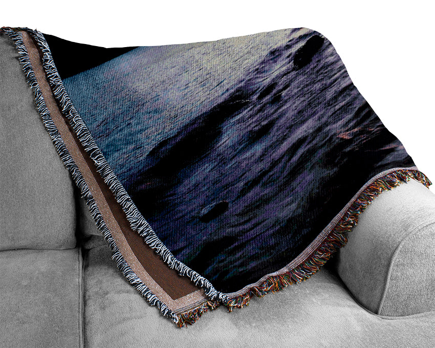 River Bank Sunrise Woven Blanket