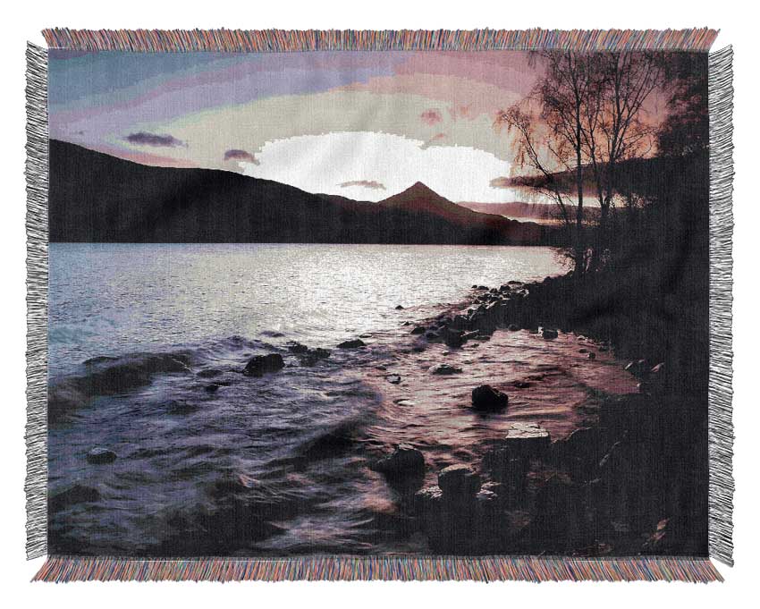 River Bank Sunrise Woven Blanket