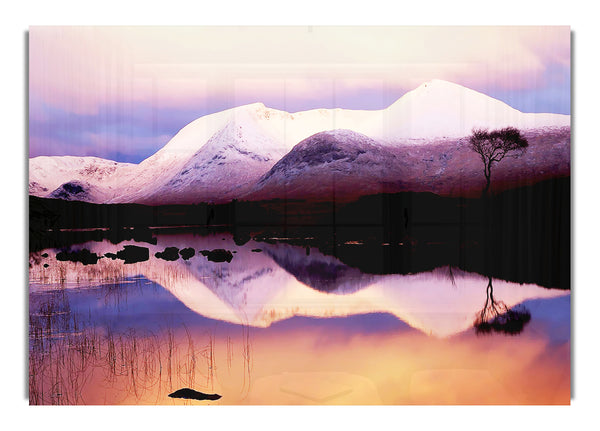 Tranquil Mountain Snow Reflections