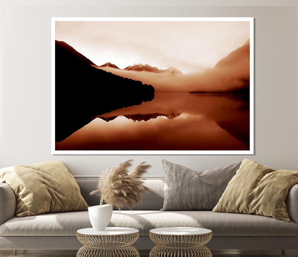 Cocoa Mountain Paradise Print Poster Wall Art