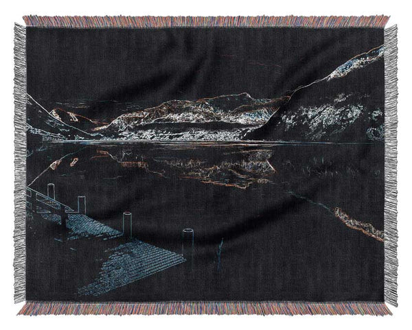 Night Fishing Woven Blanket