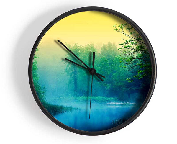 Lake In The Mist Clock - Wallart-Direct UK