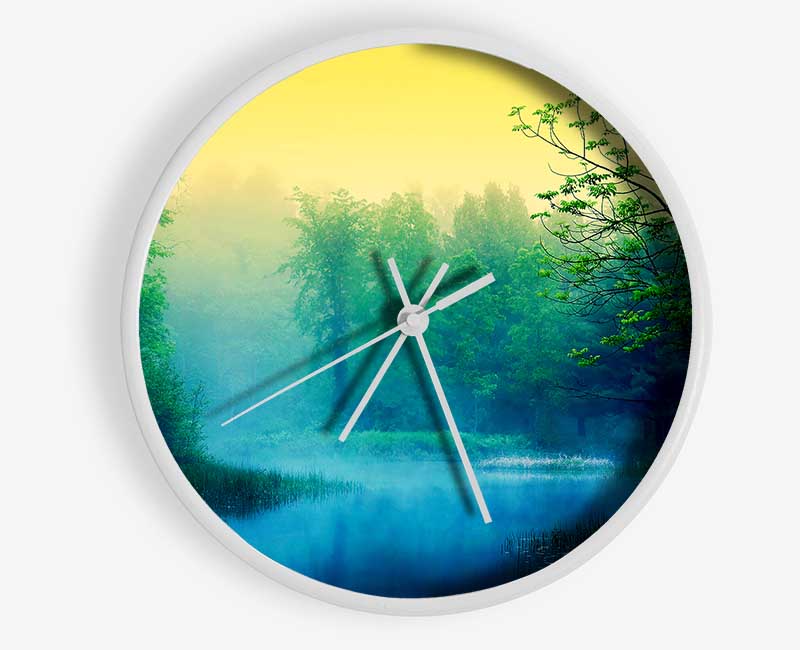 Lake In The Mist Clock - Wallart-Direct UK