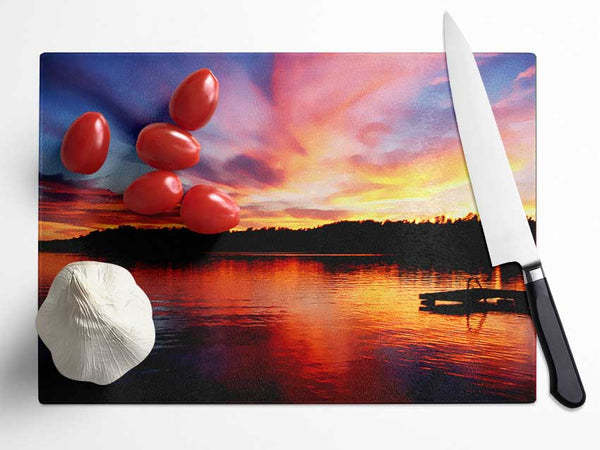 Red River Reflections Glass Chopping Board