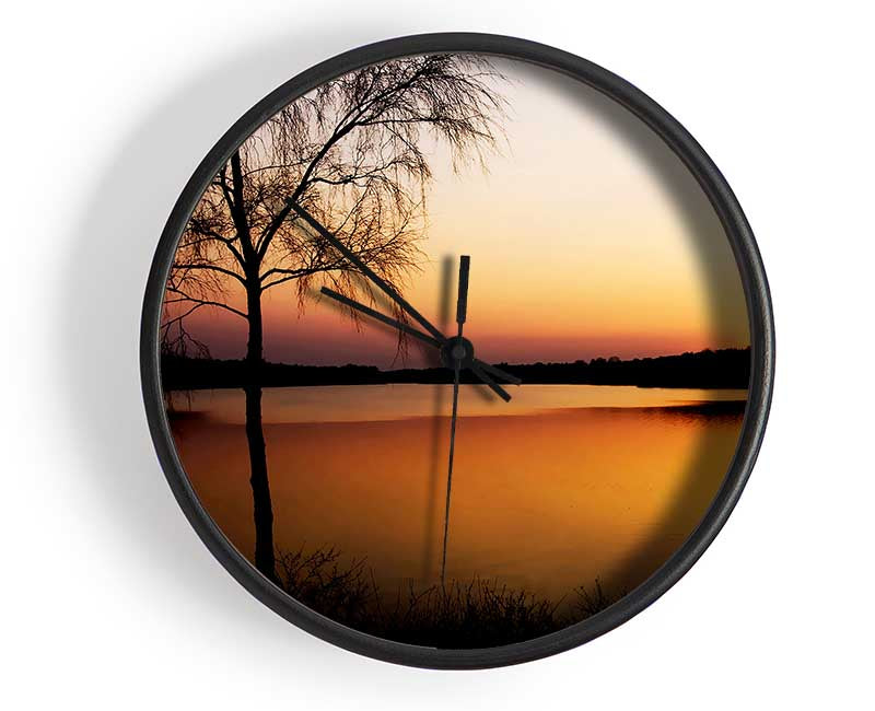 Peaceful Lake At Dawn Clock - Wallart-Direct UK