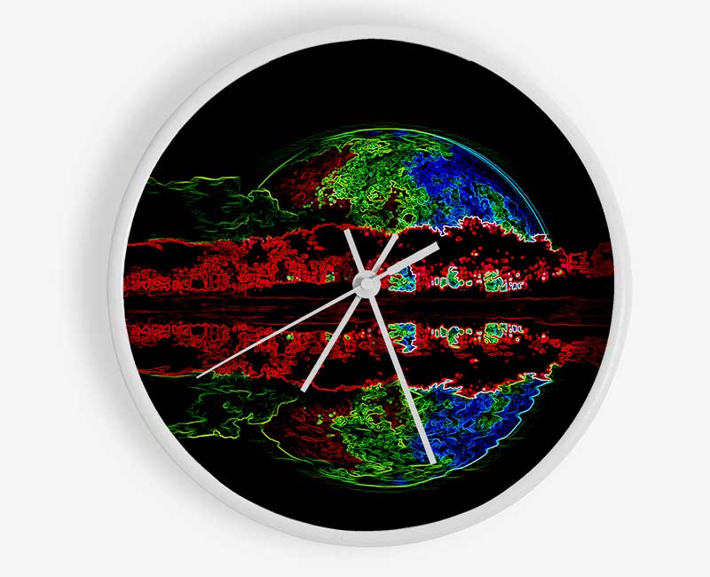 Moon Reflections Clock - Wallart-Direct UK