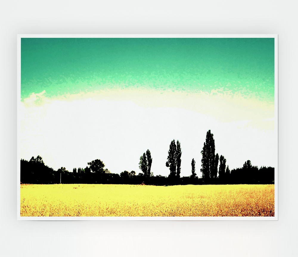 Countryside Haze Print Poster Wall Art