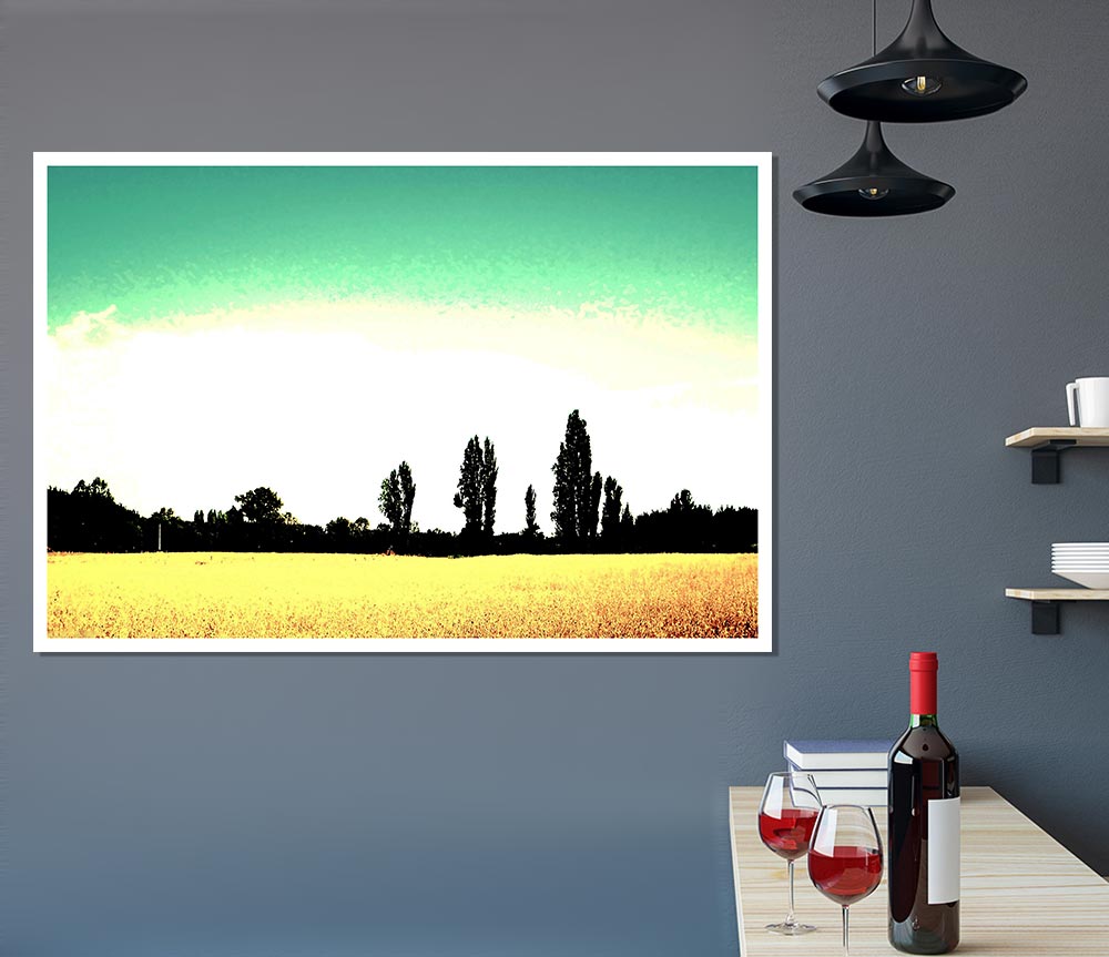 Countryside Haze Print Poster Wall Art