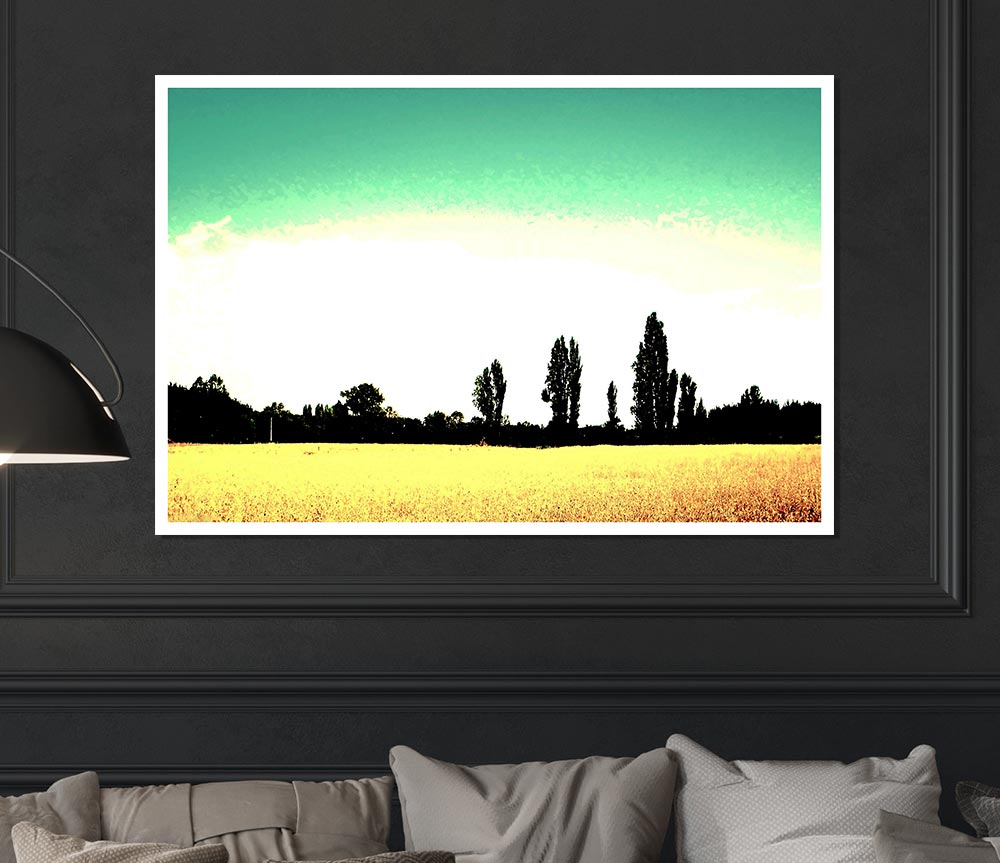 Countryside Haze Print Poster Wall Art