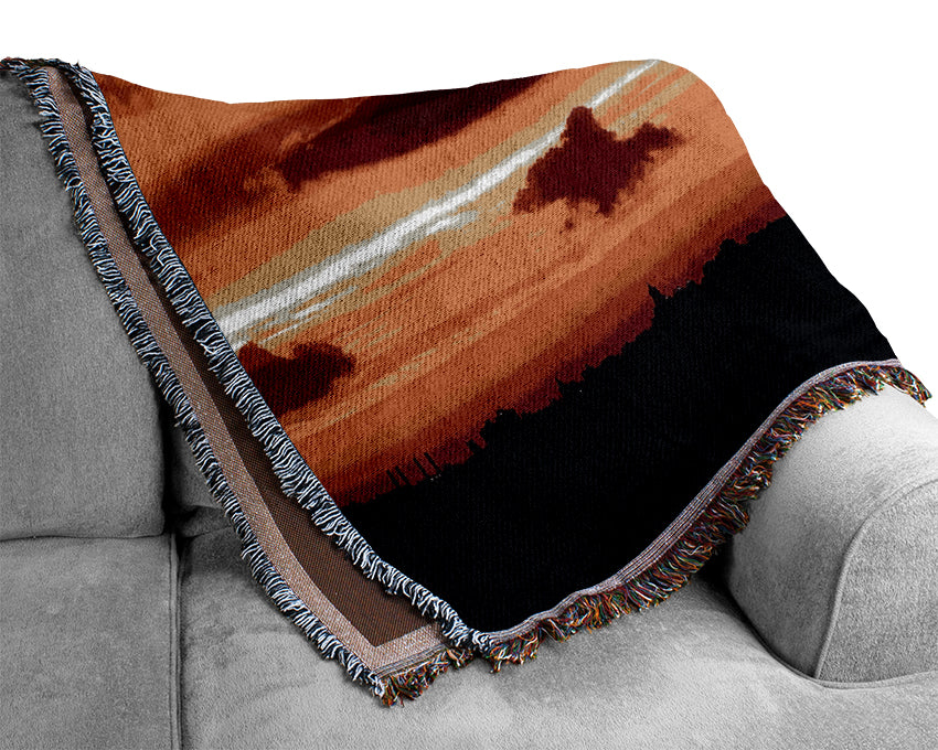 Manhattan Skyline Woven Blanket