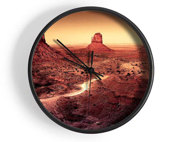 Dark Monument Valley Arizona Clock - Wallart-Direct UK