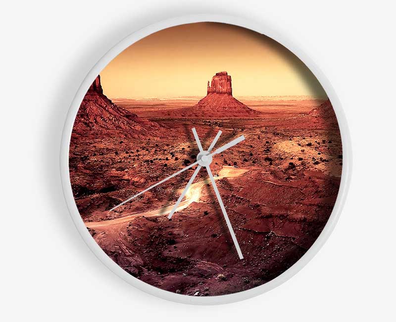 Dark Monument Valley Arizona Clock - Wallart-Direct UK