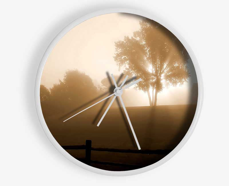 Foggy Morning Clock - Wallart-Direct UK