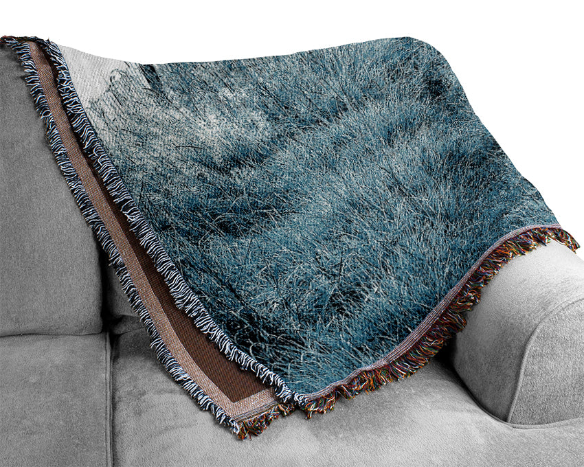 Winter Morning Mist Woven Blanket