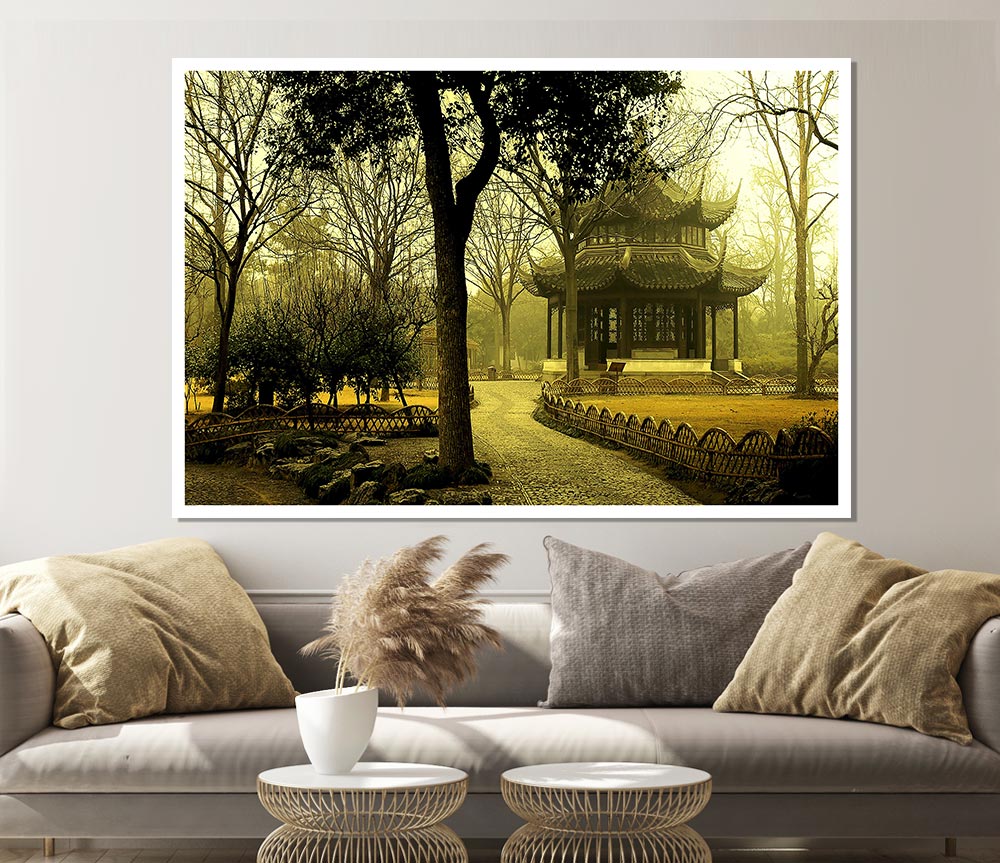 Autumn In Asia Print Poster Wall Art