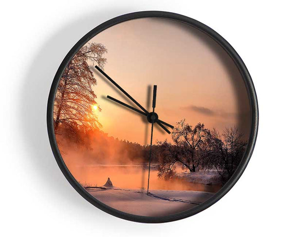 An Evening In December Clock - Wallart-Direct UK