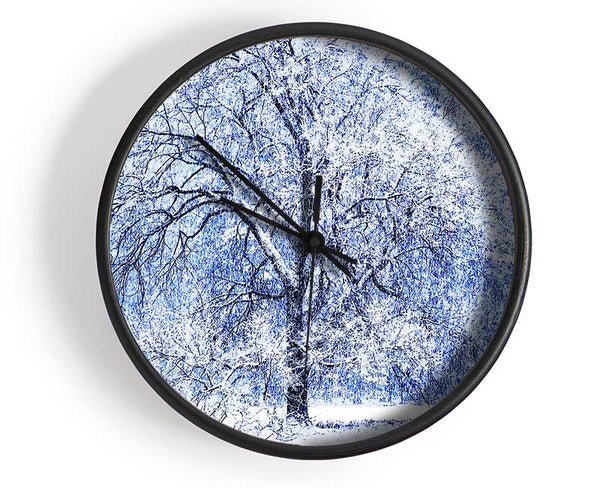 Snow Falling Clock - Wallart-Direct UK