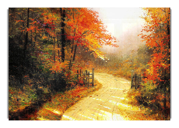 Autumn Lane By Thomas Kinkade