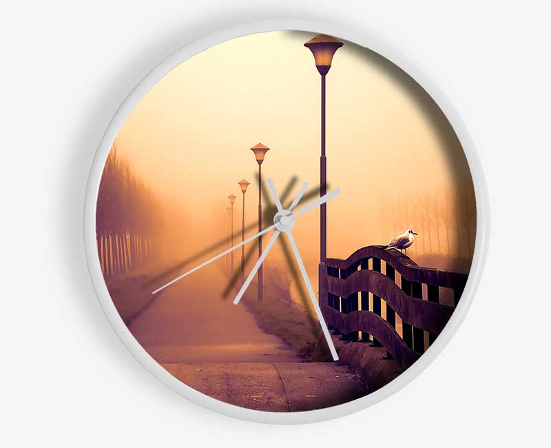 Foggy Fall Day Clock - Wallart-Direct UK