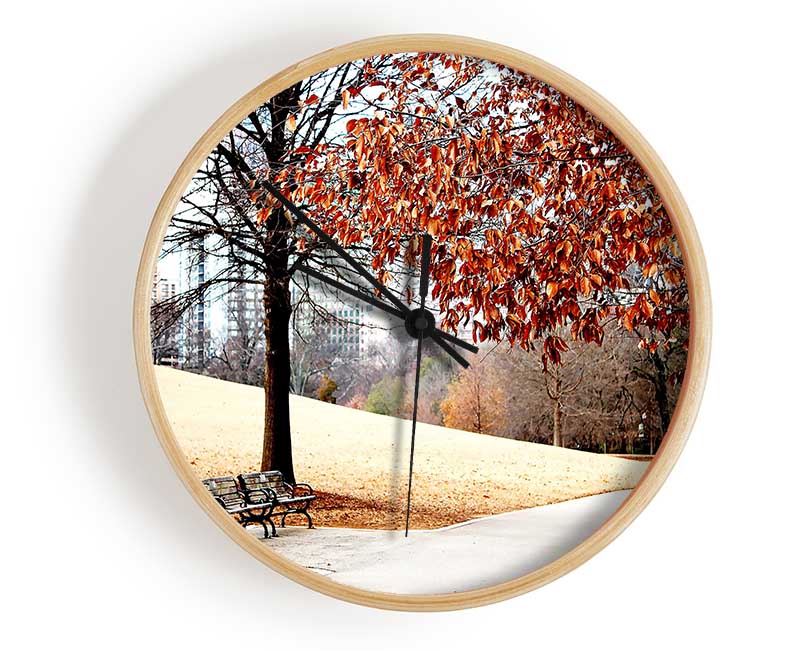 Autumn In The Park Clock - Wallart-Direct UK