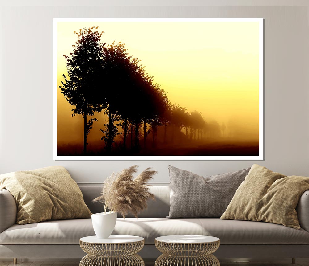 Beautiful Foggy Day Print Poster Wall Art