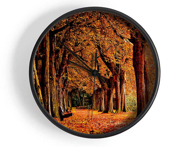 Park Autumn Clock - Wallart-Direct UK