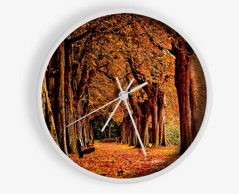 Park Autumn Clock - Wallart-Direct UK