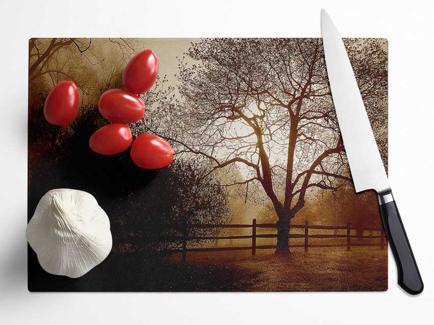 Countryside Farm Glass Chopping Board