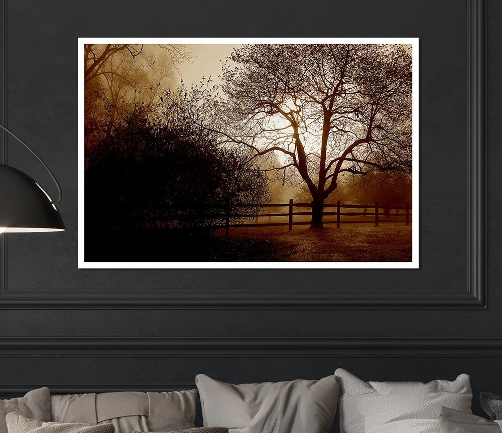 Countryside Farm Print Poster Wall Art