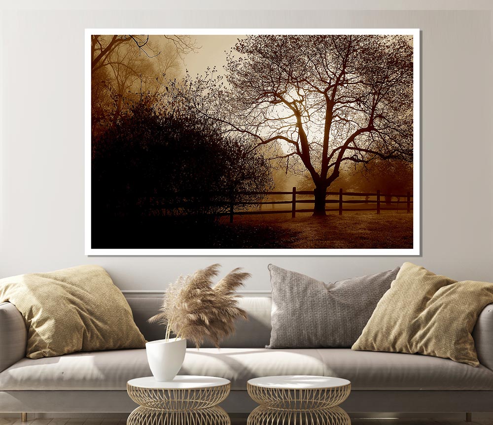 Countryside Farm Print Poster Wall Art