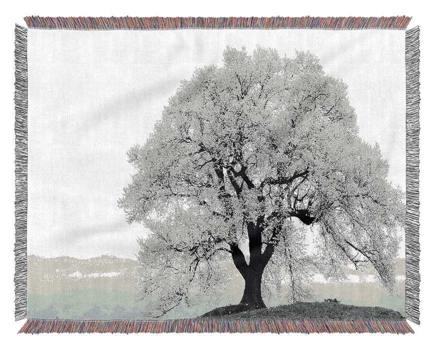 Blossomed Tree Woven Blanket