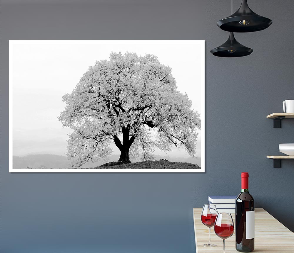 Blossomed Tree Print Poster Wall Art