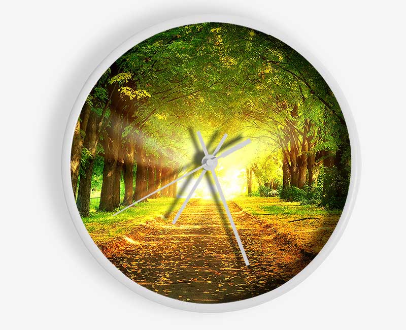 Autumn Path Clock - Wallart-Direct UK