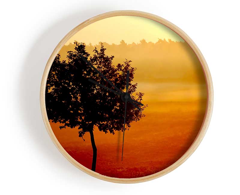 Blazing Sun Tree Clock - Wallart-Direct UK