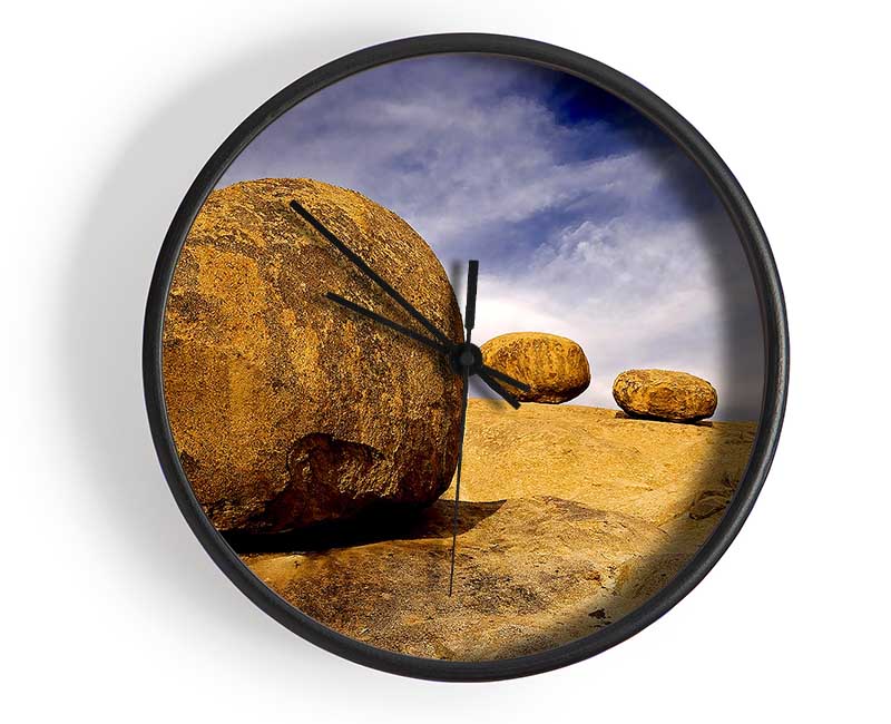 Eroded Granite Boulders Erongo Mountains Namibia Clock - Wallart-Direct UK