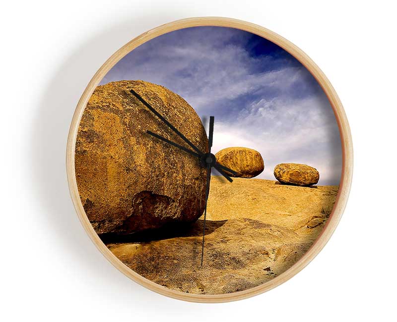 Eroded Granite Boulders Erongo Mountains Namibia Clock - Wallart-Direct UK