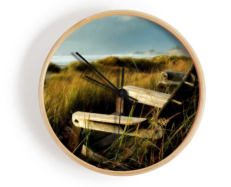 Coast Dunes Clock - Wallart-Direct UK