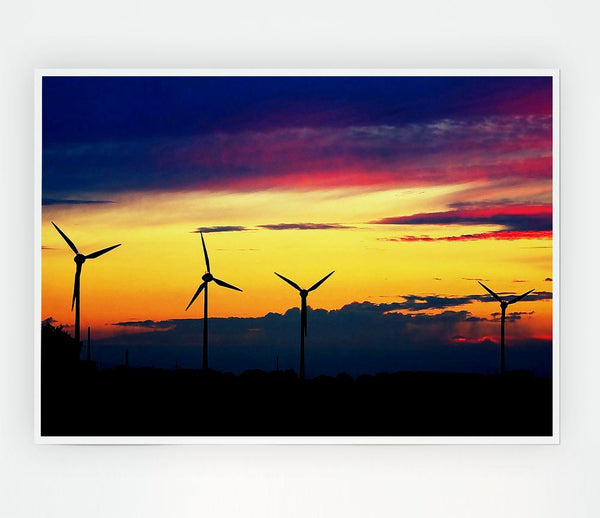 Wind Farm Print Poster Wall Art