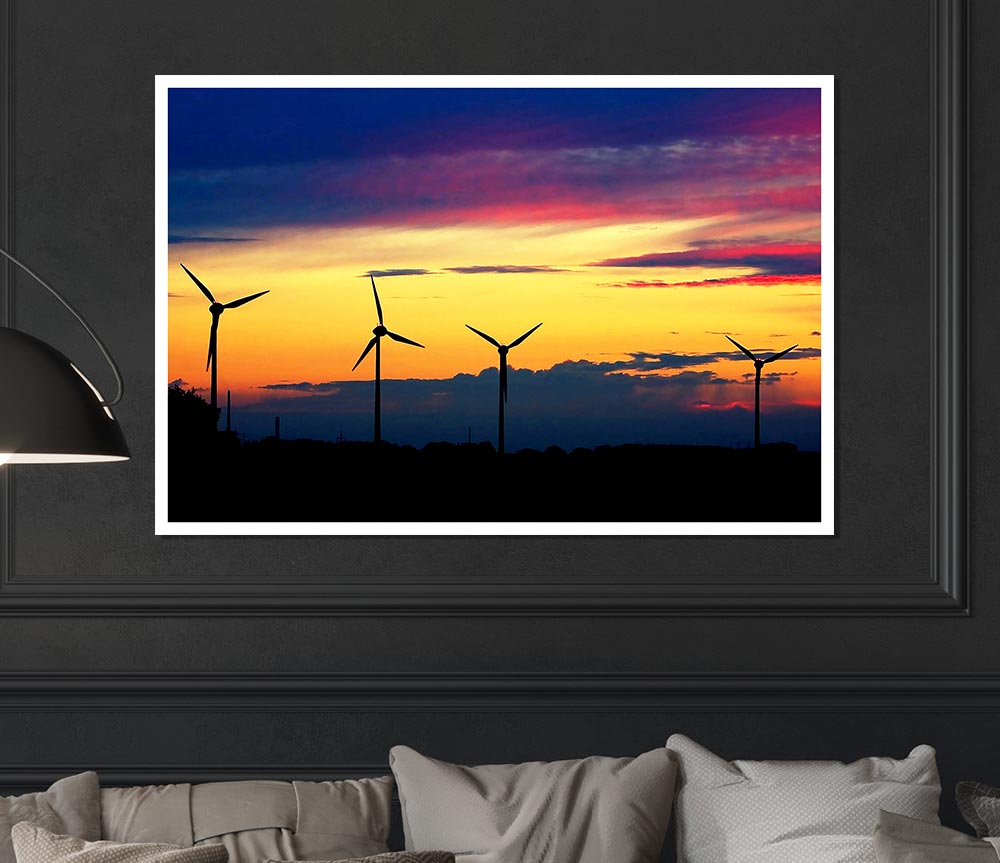 Wind Farm Print Poster Wall Art